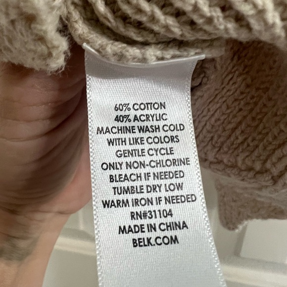 Crown & Ivy tan bell sleeve sweater - Picture 6 of 6